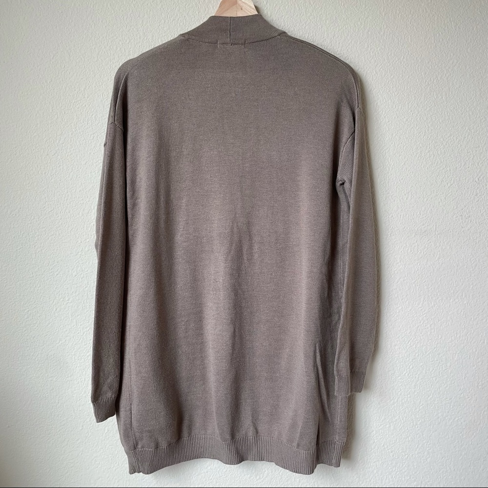 H&M Duster Cartigan Brown with pockets XS - Picture 2 of 6
